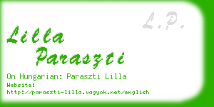 lilla paraszti business card